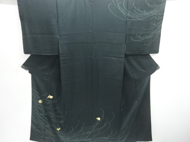 JAPANESE KIMONO / CHRYSANTHEMUM PATTERN EMBROIDERY HOMONGI